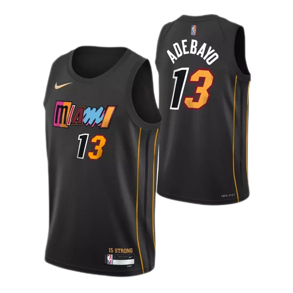 Men's Miami Heat Bam Adebayo #13 Black 2021/22 Swingman Jersey - City Edition-Pro Kit Vault | Brand New 26/27 Sports Jerseys
